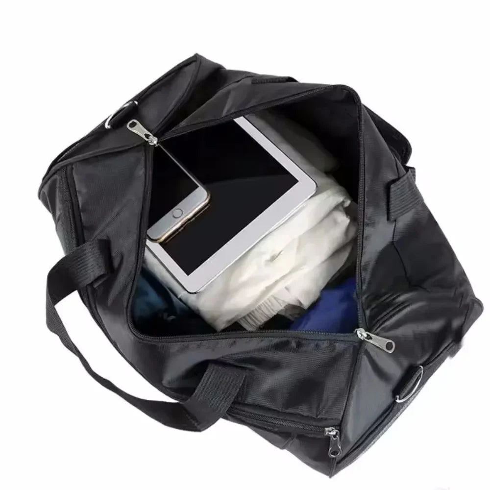 Waterproof Ultralight Bag Sports Travel Black Duffel Bags - Tophatter Daily Deals