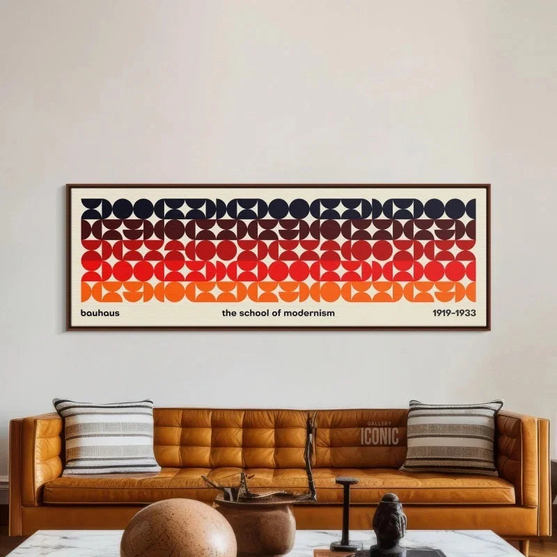 Mid Century Modern Panoramic Canvas Print Bauhaus Unframed - Tophatter Daily Deals