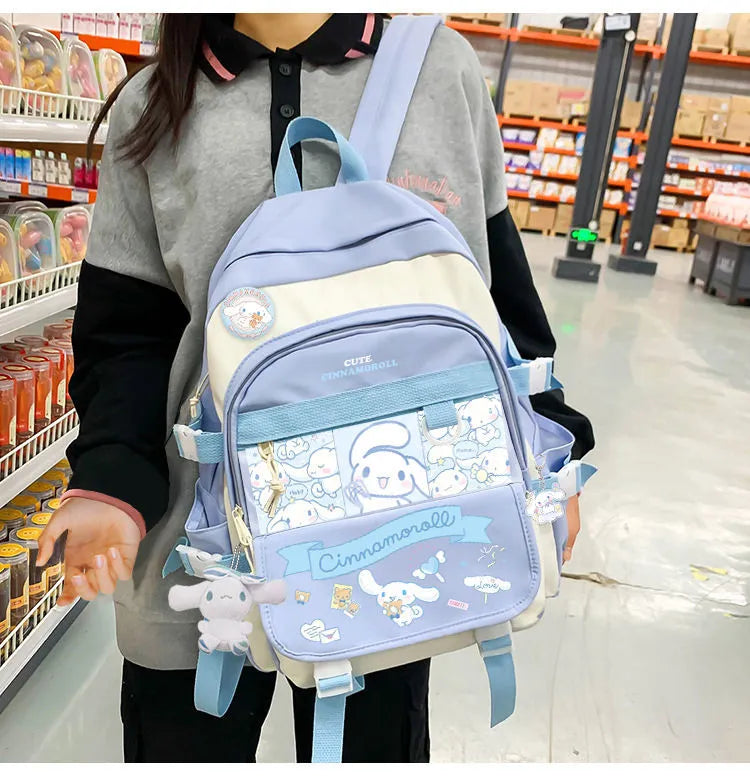 Sanrio Plush Toy Cinnamoroll Backpack Rucksack Schoolbag Kawaii Student School Bag Large Travel Animals - Tophatter Daily Deals