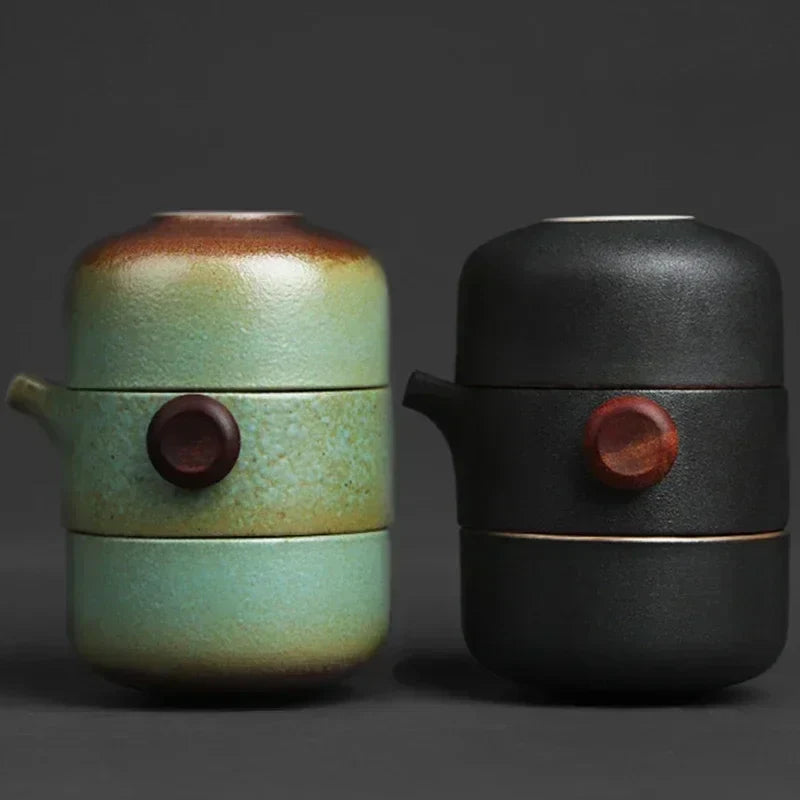 Porcelain Portable Travel Tea Set Kung Fu Teaware Handmade - Tophatter Daily Deals