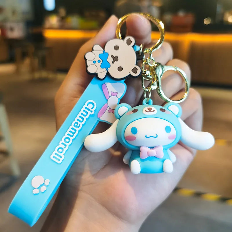 Kawaii Hello Kitty Keychain Sanrio My Melody Kuromi Cinnamoroll Car Key Ring Keychain Animals - Tophatter Daily Deals