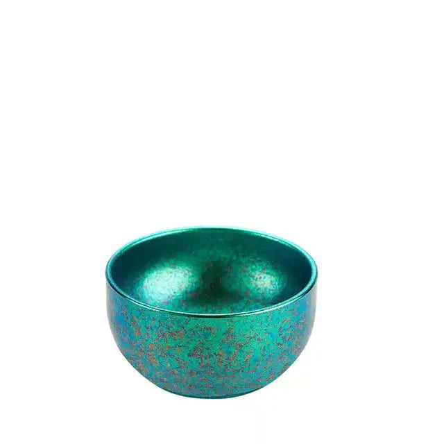 Pure Titanium Double Layer Tea Cup 50ml Camping Set Green - Tophatter Daily Deals