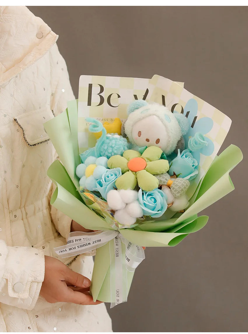Sanrio Kuromi Cinnamoroll PomPom Purin Plush Bouquet Flowers - Tophatter Daily Deals