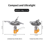Mini Titanium Camping Stove Silver Camp Cooking - Tophatter Daily Deals