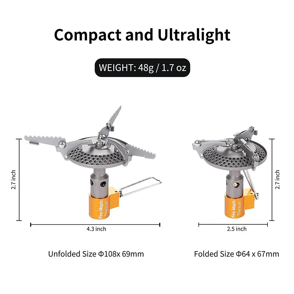 Mini Titanium Camping Stove Silver Camp Cooking - Tophatter Daily Deals