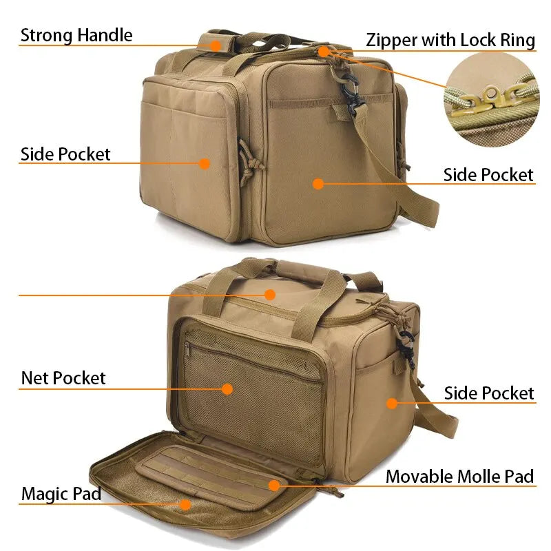 MOLLE Storage Bag Outdoor Shoulder Pack Khaki Duffel Bags - Tophatter Daily Deals