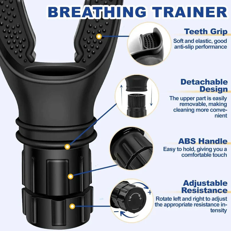 Breathing Trainer Lung Exerciser Adjustable Resistance - Tophatter Daily Deals