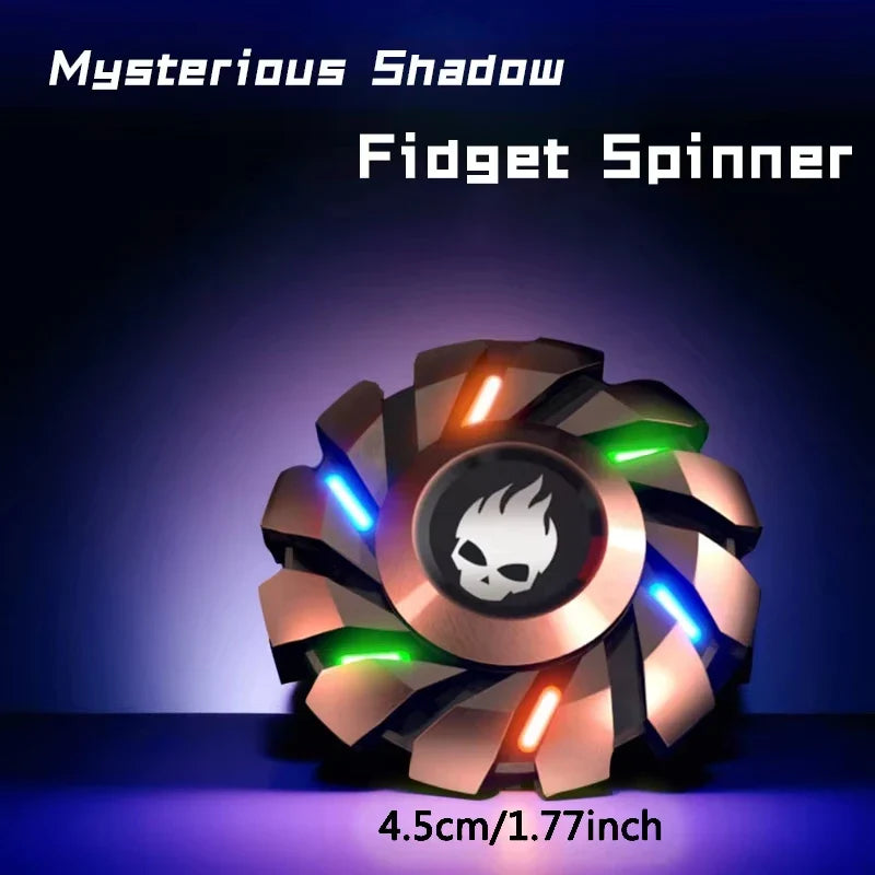 Fidget Spinner Metal Luminous EDC Rainbow Stress Toy - Tophatter Daily Deals