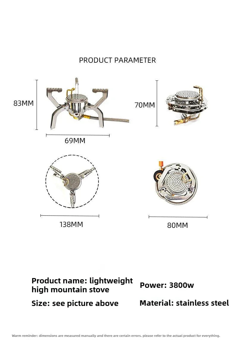 4800W Windproof Pocket Stove Silver Camp Cooking - Tophatter Daily Deals
