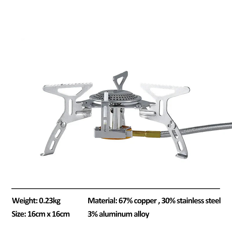 Camping Gas Stove with Electronic Ignition Silver Camp Cooking - Tophatter Daily Deals
