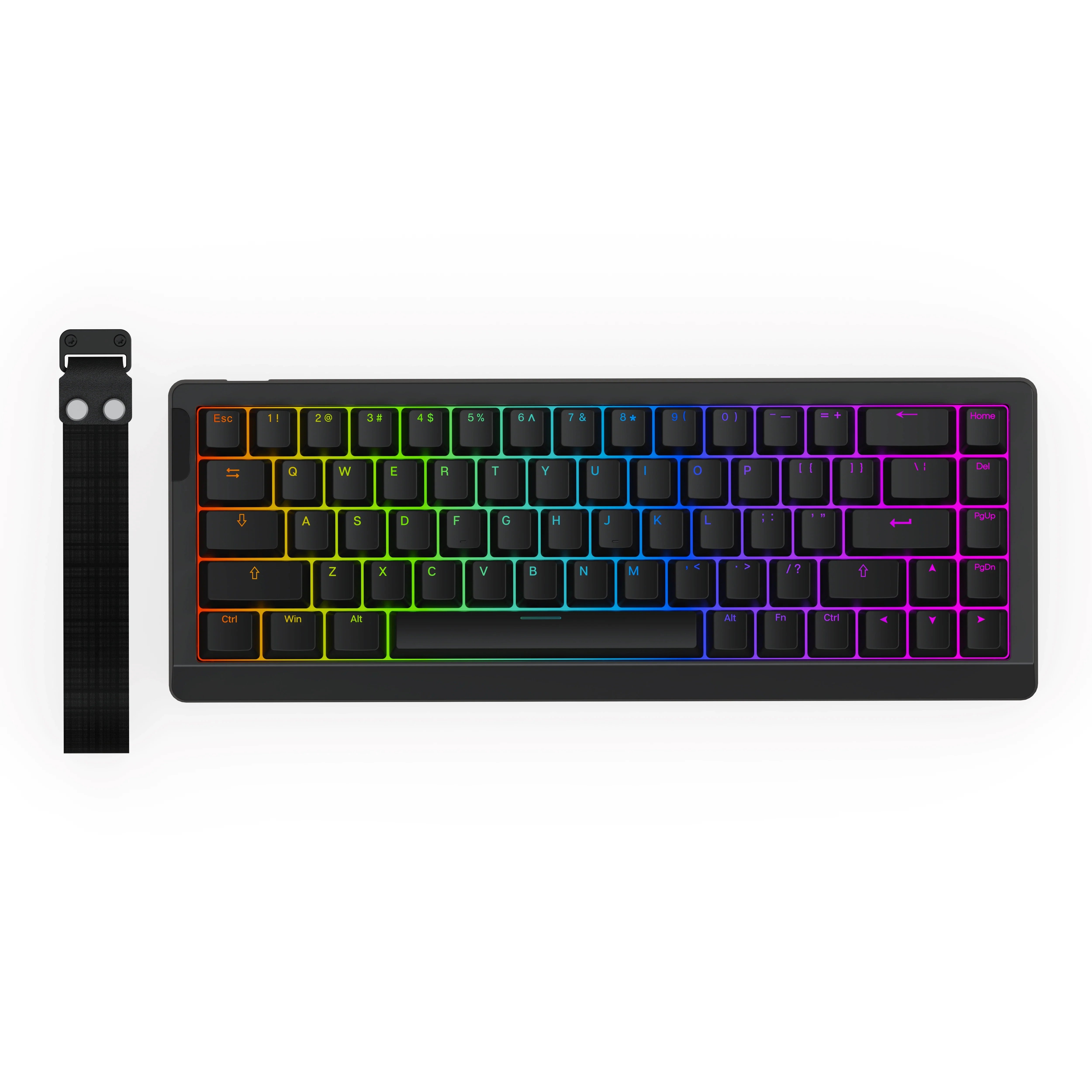 Mechanical 65 Percent Magnetic Wired Keyboard RGB Backlit - Tophatter Daily Deals