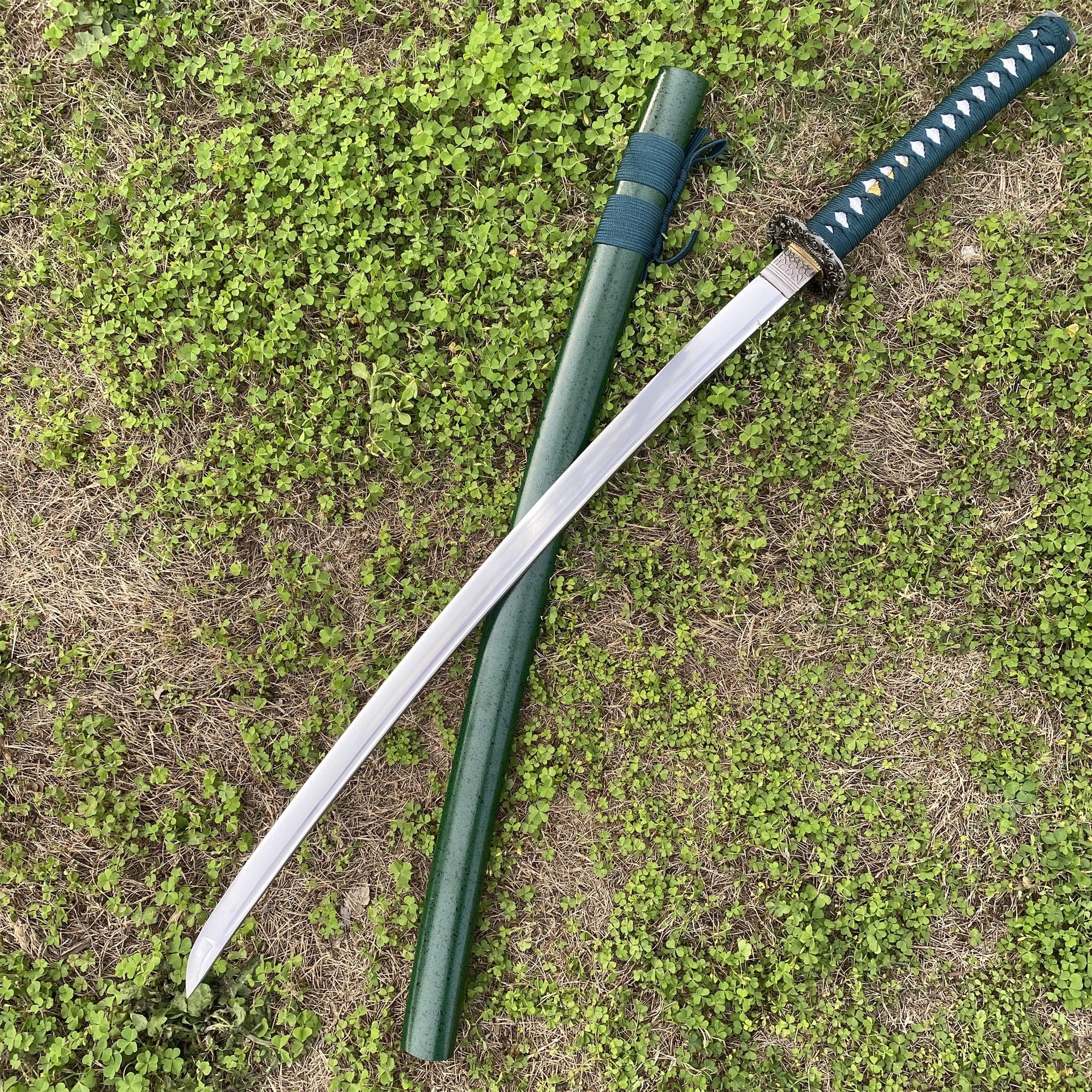 Japanese Samurai Katana-Green Dragon - Tophatter Daily Deals