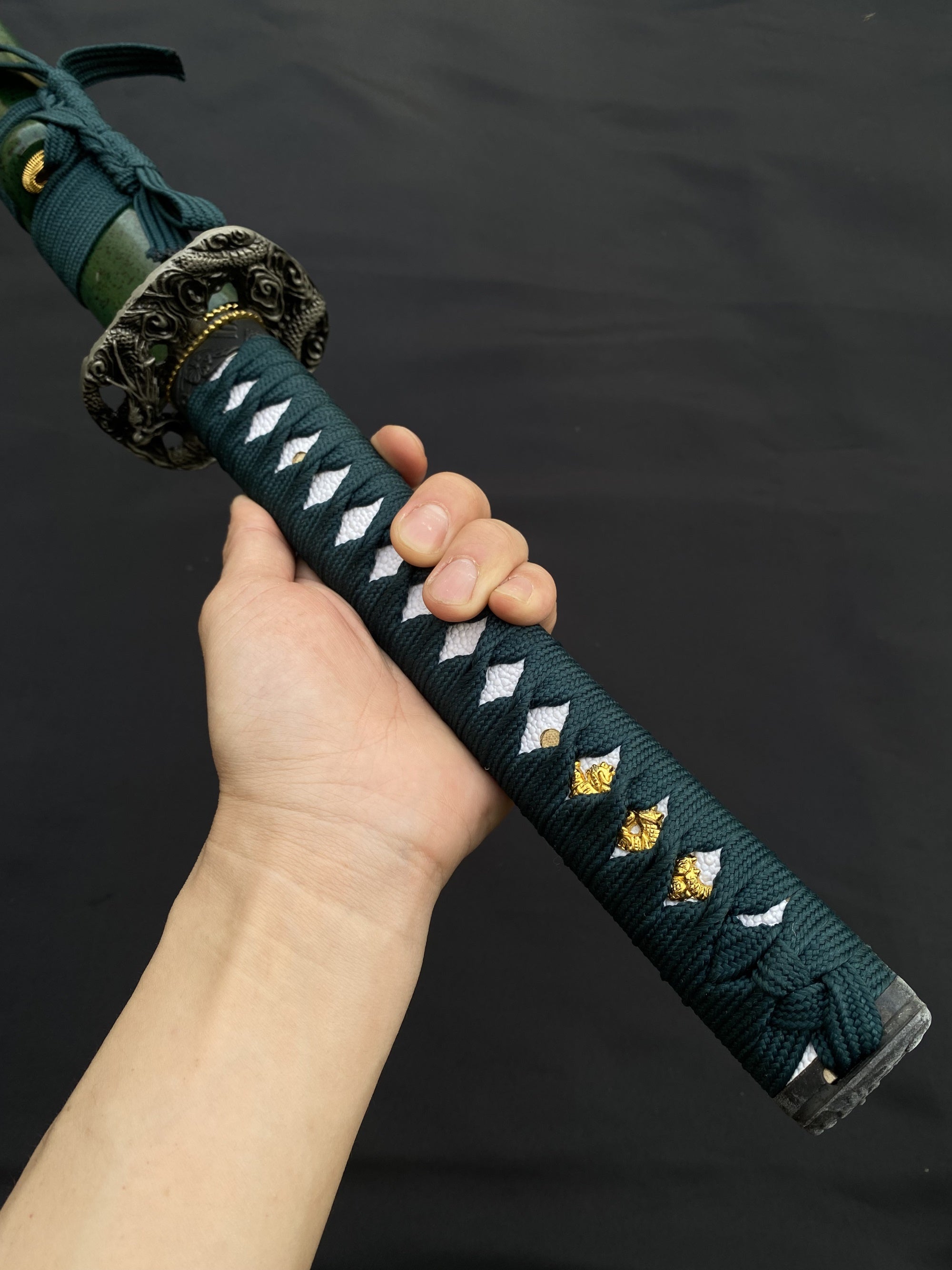 Japanese Samurai Katana-Green Dragon - Tophatter Daily Deals