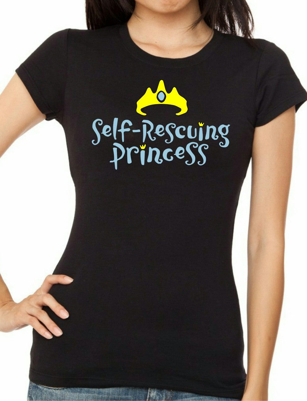 Self-Rescuing Princess T-Shirt - Tophatter Daily Deals