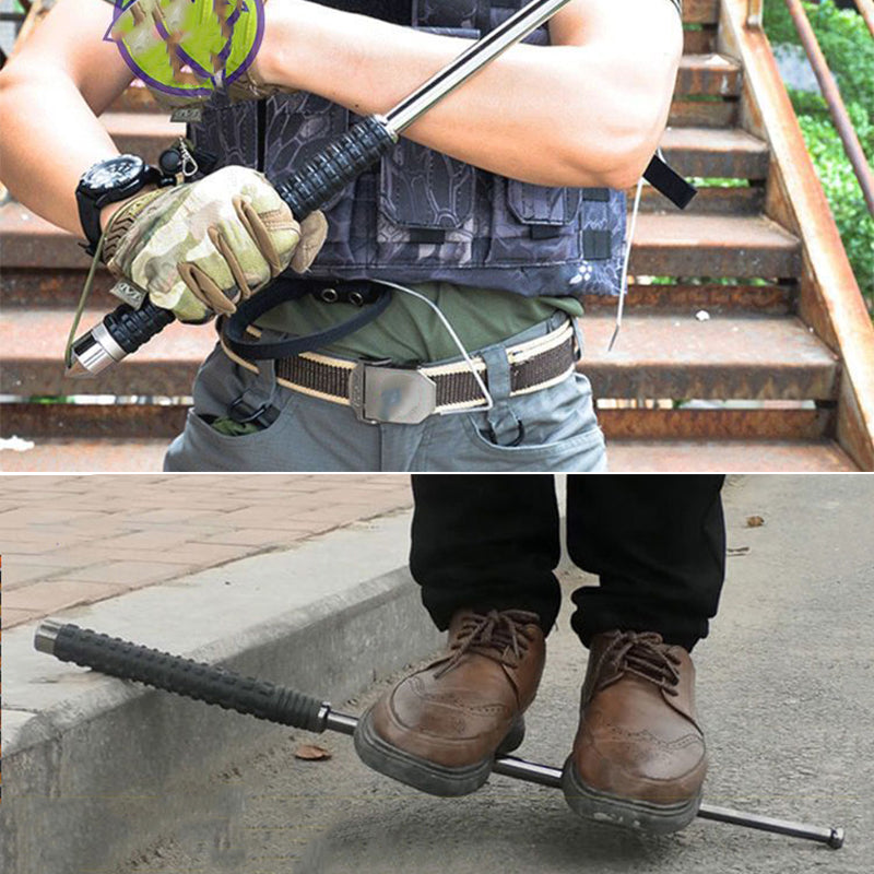Self-defense three-section telescopic stick - Tophatter Daily Deals