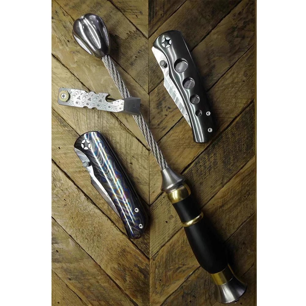 Self Defense Tactical Whip With Stainless Steel Hammer Head Self Defense Baton - Tophatter Daily Deals