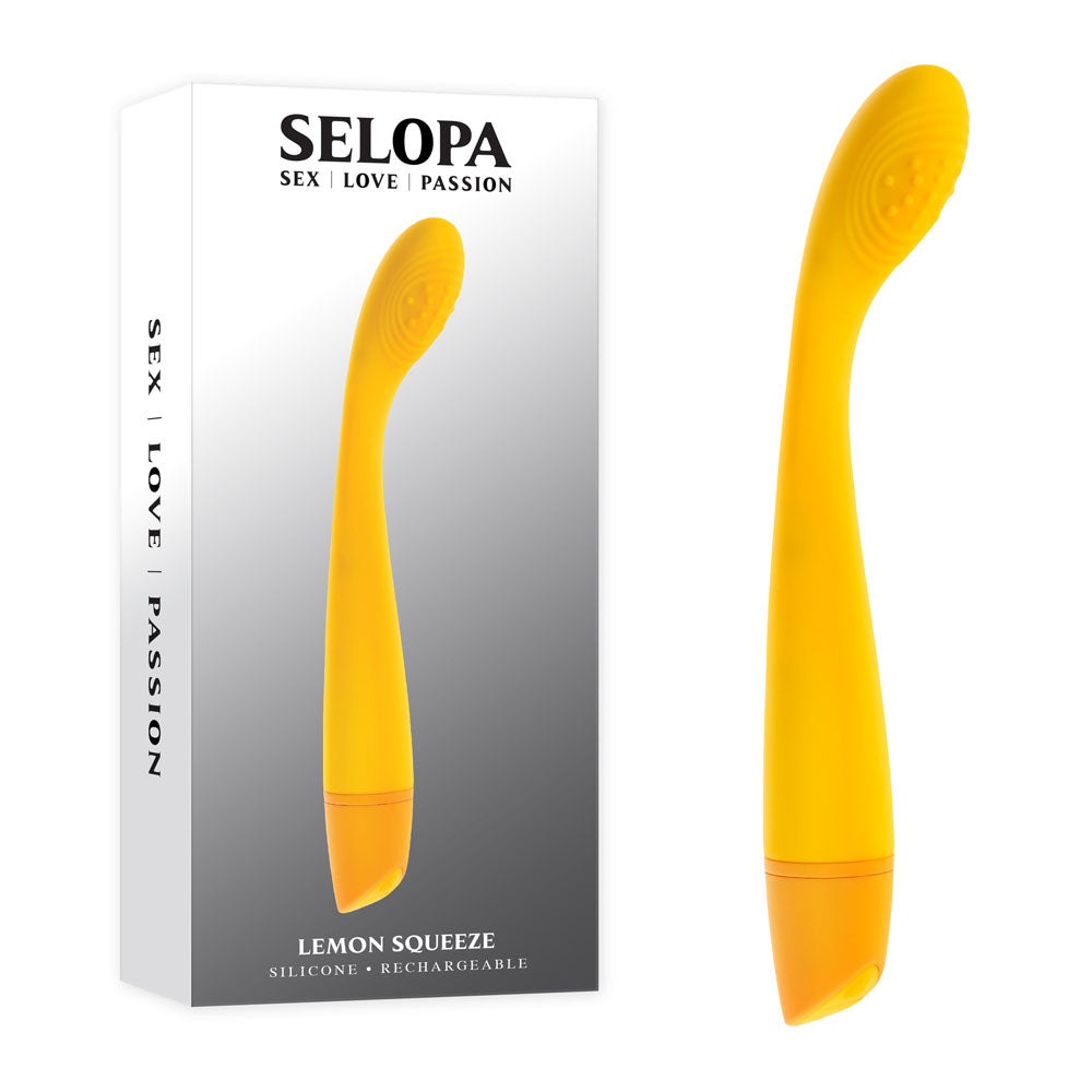 Selopa LEMON SQUEEZE Slim Vibe 18.4cm Waterproof Toy > Sex Toys For Ladies > G-Spot Vibrators - Tophatter Daily Deals
