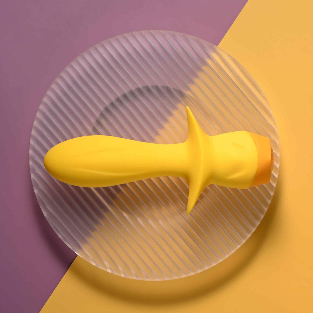 Selopa Mellow Vibrating Plug 13.5cm Waterproof Design Yellow > Anal Range > Vibrating Butt Plugs - Tophatter Daily Deals