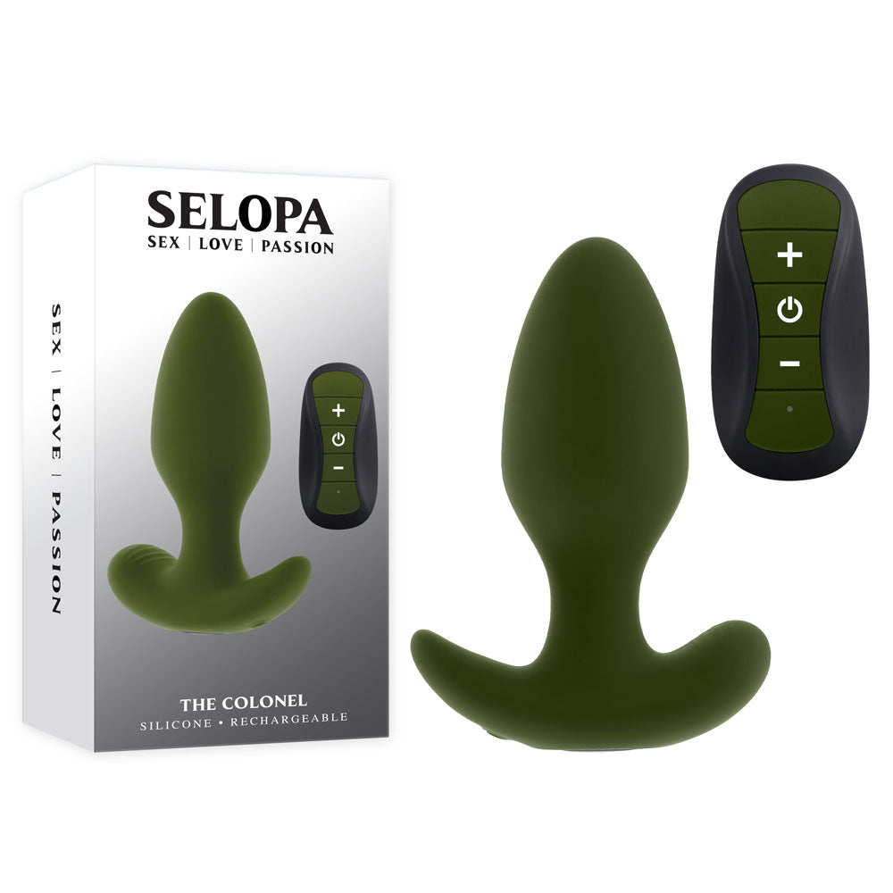 Selopa The Colonel (Waterproof) Vibrating Plug 10.1 cm – Waterproof Vibrating Plug > Anal Range > Vibrating Butt Plugs - Tophatter Daily Deals