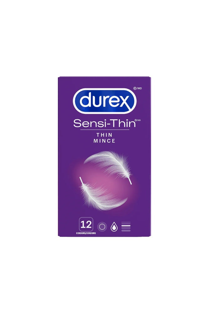 Durex - Sensi-Thin - Ultra Fine Lubricated Condoms - 12 Pack - Tophatter Daily Deals