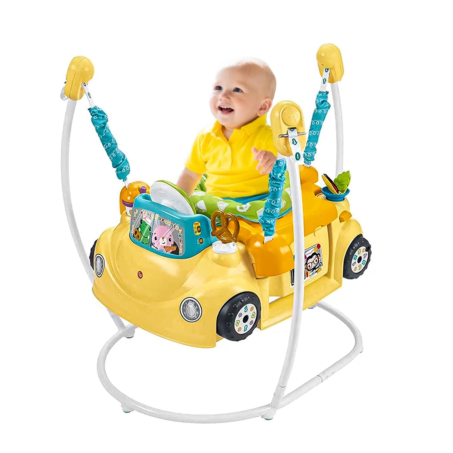 Servin Up Fun Jumperoo - Fisher 2 in 1 Activity Centre Baby Food Truck Bouncer Servin Up Fun Jumperoo - Tophatter Daily Deals