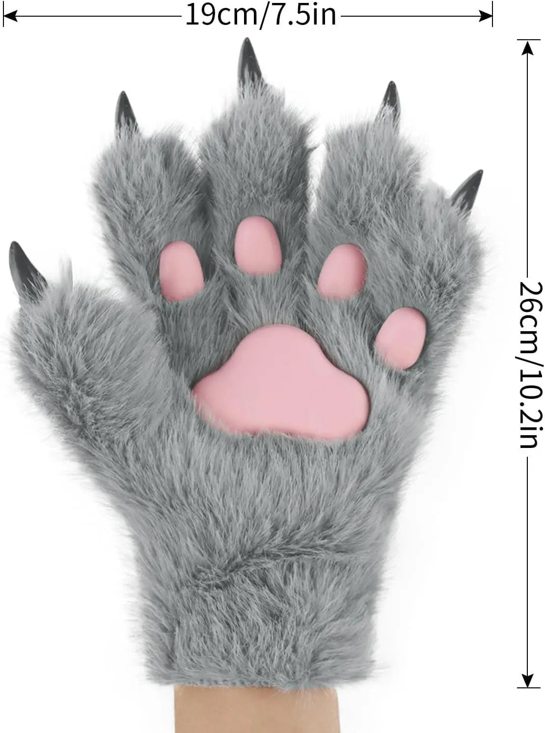 Set Di Guanti per Cosplay Con Orecchie Soffici, per Halloween, Natale, Carnevale, Feste - Tophatter Daily Deals