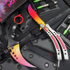 Radiant Fade 2pc Set CSGO Butterfly Knife + Elite Karambit SAVE $10 2pc Set - with TRAINER balisong Knife-Balisong - Tophatter Daily Deals