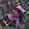 Black Galaxy 2pc Set CSGO Butterfly Knife + Elite Karambit SAVE $10 2pc Set - with TRAINER balisong Knife-Balisong - Tophatter Daily Deals