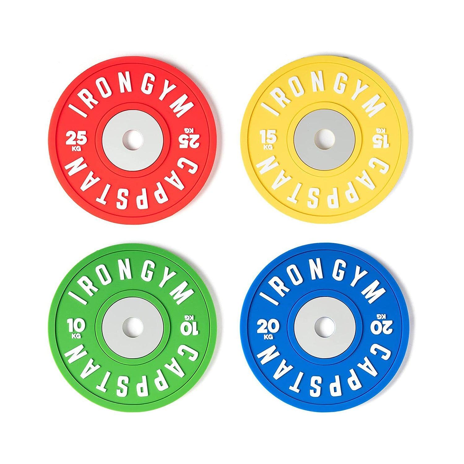 Barbell Coasters - Set of 4 Gym Weight Coasters for Glasses & Bowls | Barbell Weights Set Coasters | Gym Gifts for Men & Women Set of 4 Dumbbells & Barbells - Tophatter Daily Deals