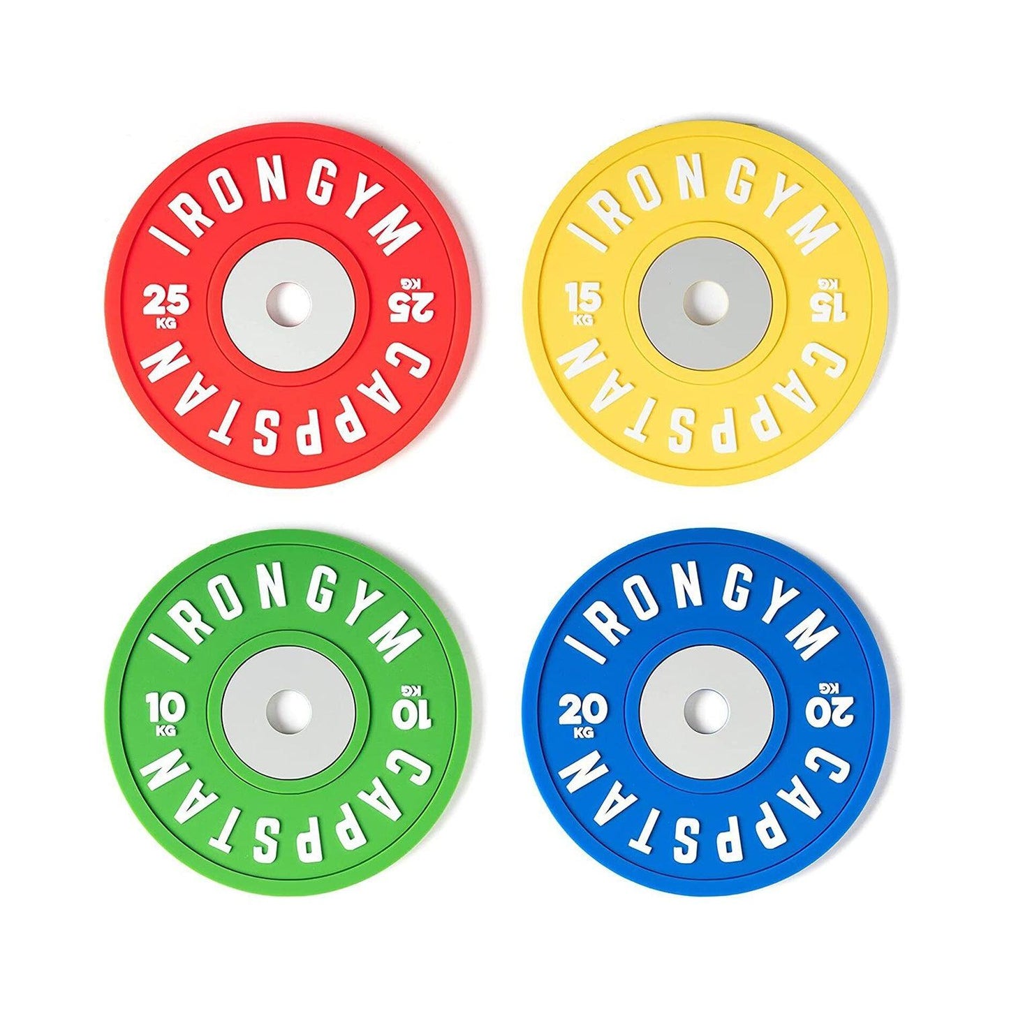 Barbell Coasters - Set of 4 Gym Weight Coasters for Glasses & Bowls | Barbell Weights Set Coasters | Gym Gifts for Men & Women Set of 4 Dumbbells & Barbells - Tophatter Daily Deals