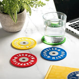 Barbell Coasters - Set of 4 Gym Weight Coasters for Glasses & Bowls | Barbell Weights Set Coasters | Gym Gifts for Men & Women Dumbbells & Barbells - Tophatter Daily Deals