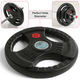 Weight Plates Set - Cast Iron 2" Hole Disc Dumbbell Olympic Barbell Weights Pair Exercise & Fitness - Tophatter Daily Deals