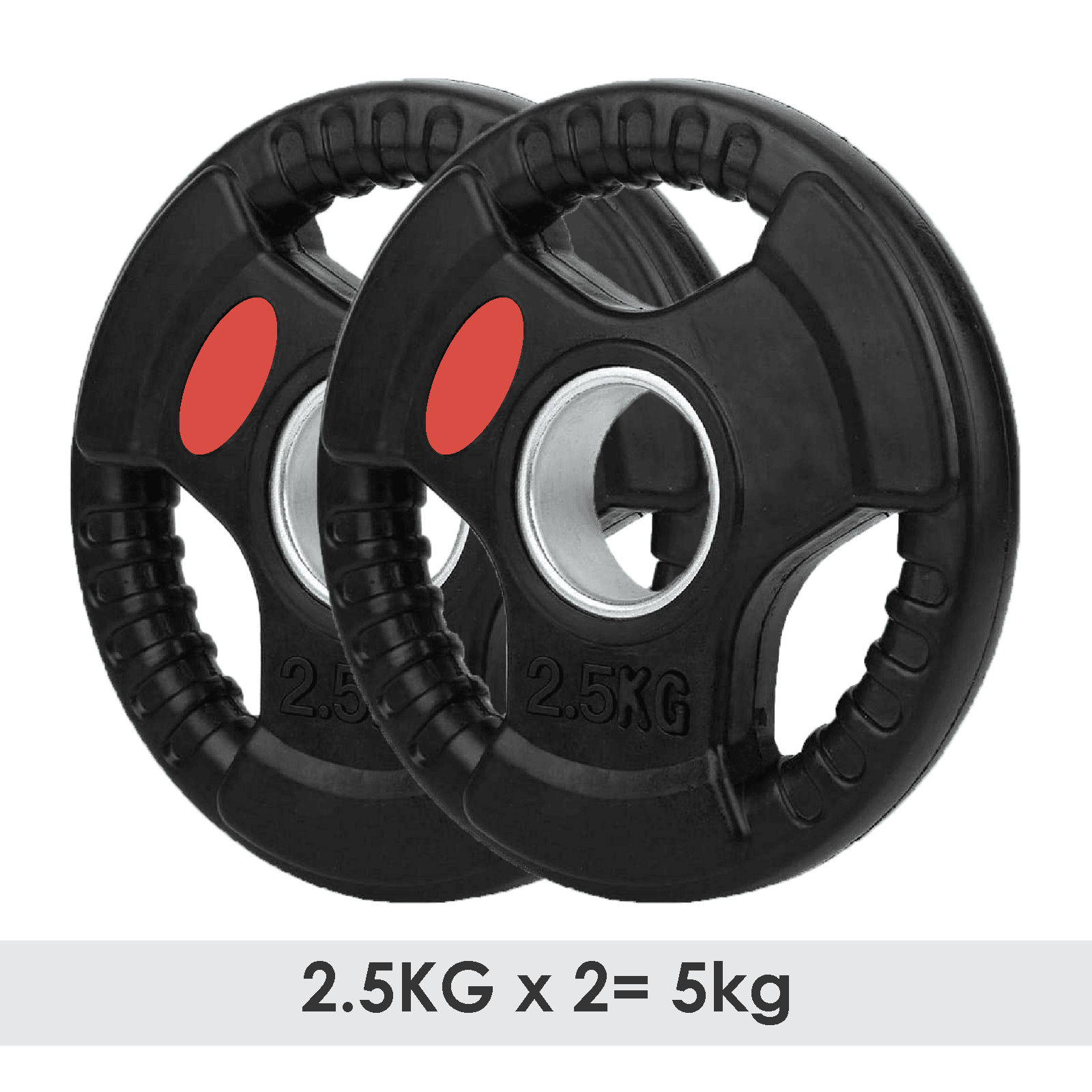 Weight Plates Set - Cast Iron 2" Hole Disc Dumbbell Olympic Barbell Weights Pair 2.5x2=5 Exercise & Fitness - Tophatter Daily Deals