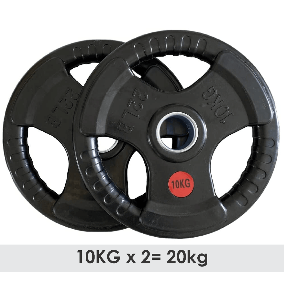 Weight Plates Set - Cast Iron 2" Hole Disc Dumbbell Olympic Barbell Weights Pair 10x2=20 Exercise & Fitness - Tophatter Daily Deals