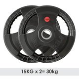 Weight Plates Set - Cast Iron 2" Hole Disc Dumbbell Olympic Barbell Weights Pair 15x2=30 Exercise & Fitness - Tophatter Daily Deals