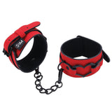 Sex & Mischief Amor Handcuffs in Red Vegan Leather > Bondage Gear > Restraints - Tophatter Daily Deals