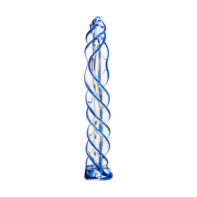 Sexus Glass Dildo Blue Helix 18.7 Centimeters > Glass > Dildos - Tophatter Daily Deals