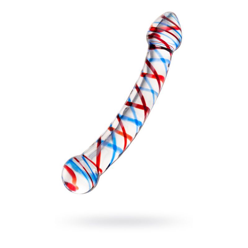 Sexus Glass Dildo Curved Blue Red 20 Centimeters > Glass > Dildos - Tophatter Daily Deals