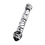 Sexus Glass Dildo Duo Black Swirl 20.5cm Intimate Pleasure Toy > Glass > Dildos - Tophatter Daily Deals