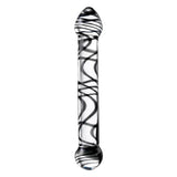 Sexus Glass Dildo Duo Black Swirl 20.5cm Intimate Pleasure Toy > Glass > Dildos - Tophatter Daily Deals