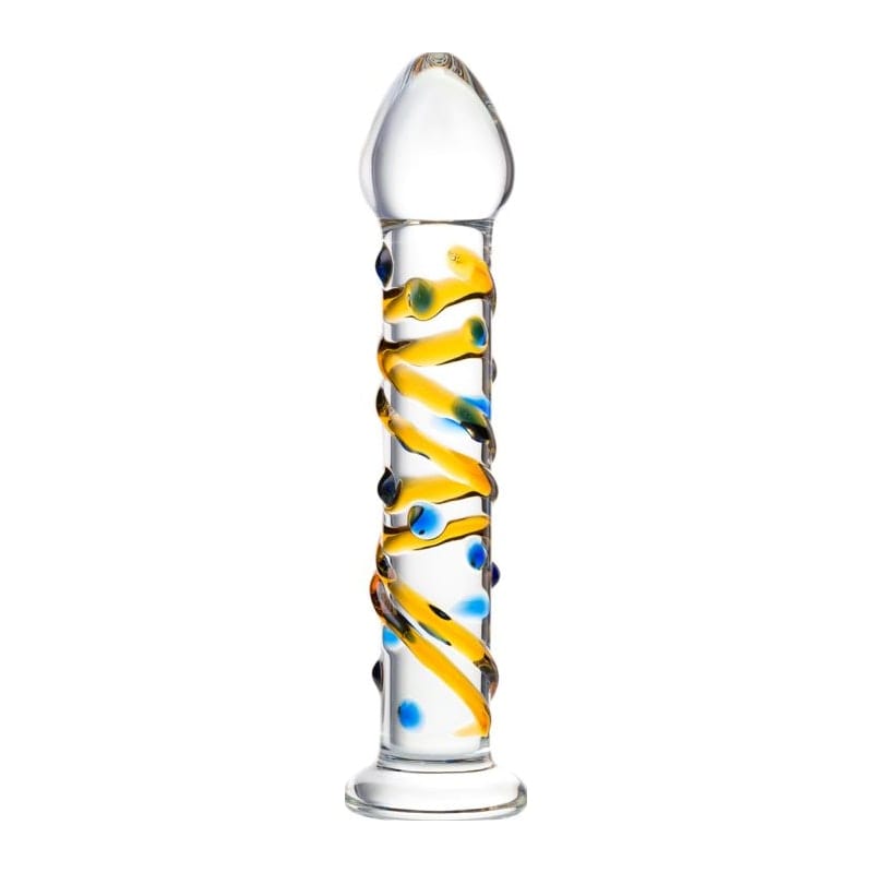 Sexus Glass Dildo Yellow 17.2 Centimeters Body Safe > Glass > Dildos - Tophatter Daily Deals