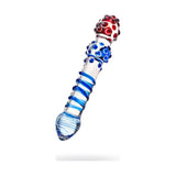 Sexus Glass Dildo in Blue and Red 20.5cm Elegant > Glass > Dildos - Tophatter Daily Deals