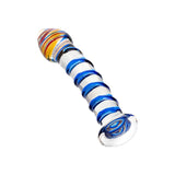 Sexus Glass Dildo with Blue Swirls 18cm > Glass > Dildos - Tophatter Daily Deals