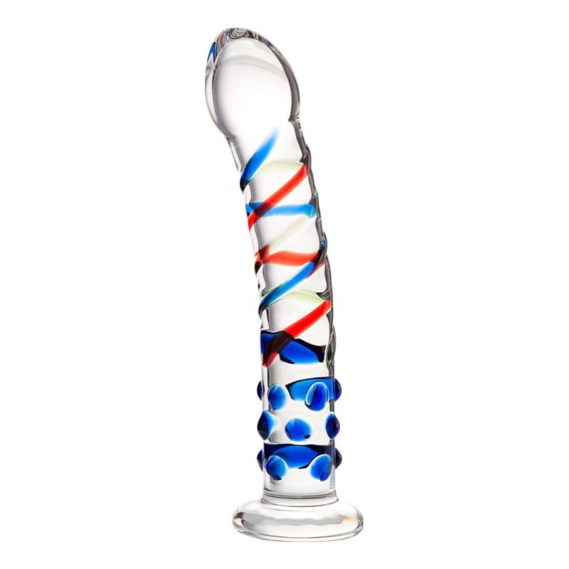 Sexus Glass Dildo with Blue Tip 18cm > Glass > Dildos - Tophatter Daily Deals