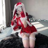 Sexy Christmas Minidress Cosplay Costumes Women Plush Cloak Sling Skirt Santa Claus Party Sweet Cute Adults Clothes Pink Red New - Tophatter Daily Deals