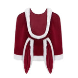 Sexy Christmas Minidress Cosplay Costumes Women Plush Cloak Sling Skirt Santa Claus Party Sweet Cute Adults Clothes Pink Red New only red cloak One Size - Tophatter Daily Deals