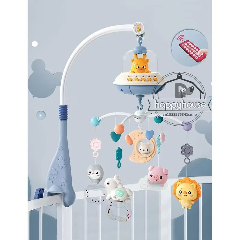 Musical Crib Mobile Newborn Sensory Toys Light Projector - Tophatter Daily Deals