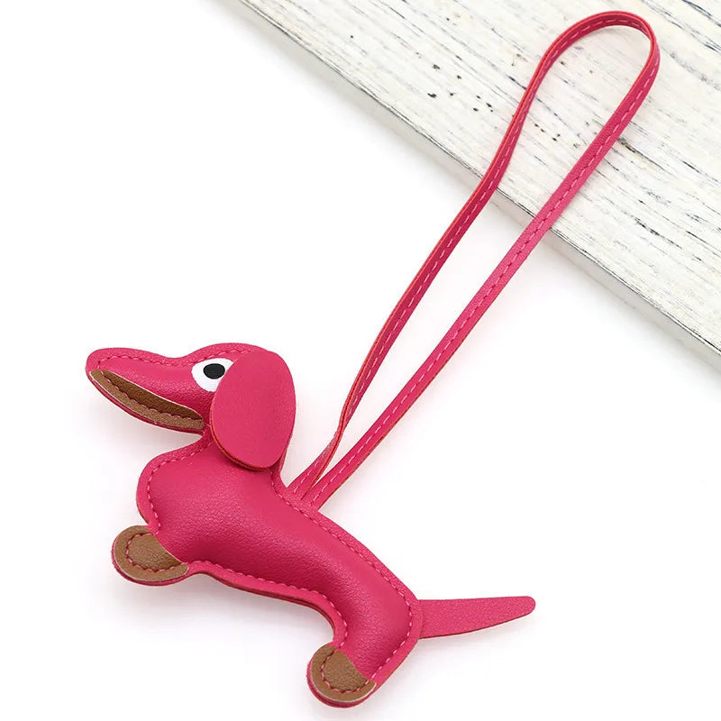 Dachshund Pu Leather Bag Charm Baseball Keychain Gift - Tophatter Daily Deals
