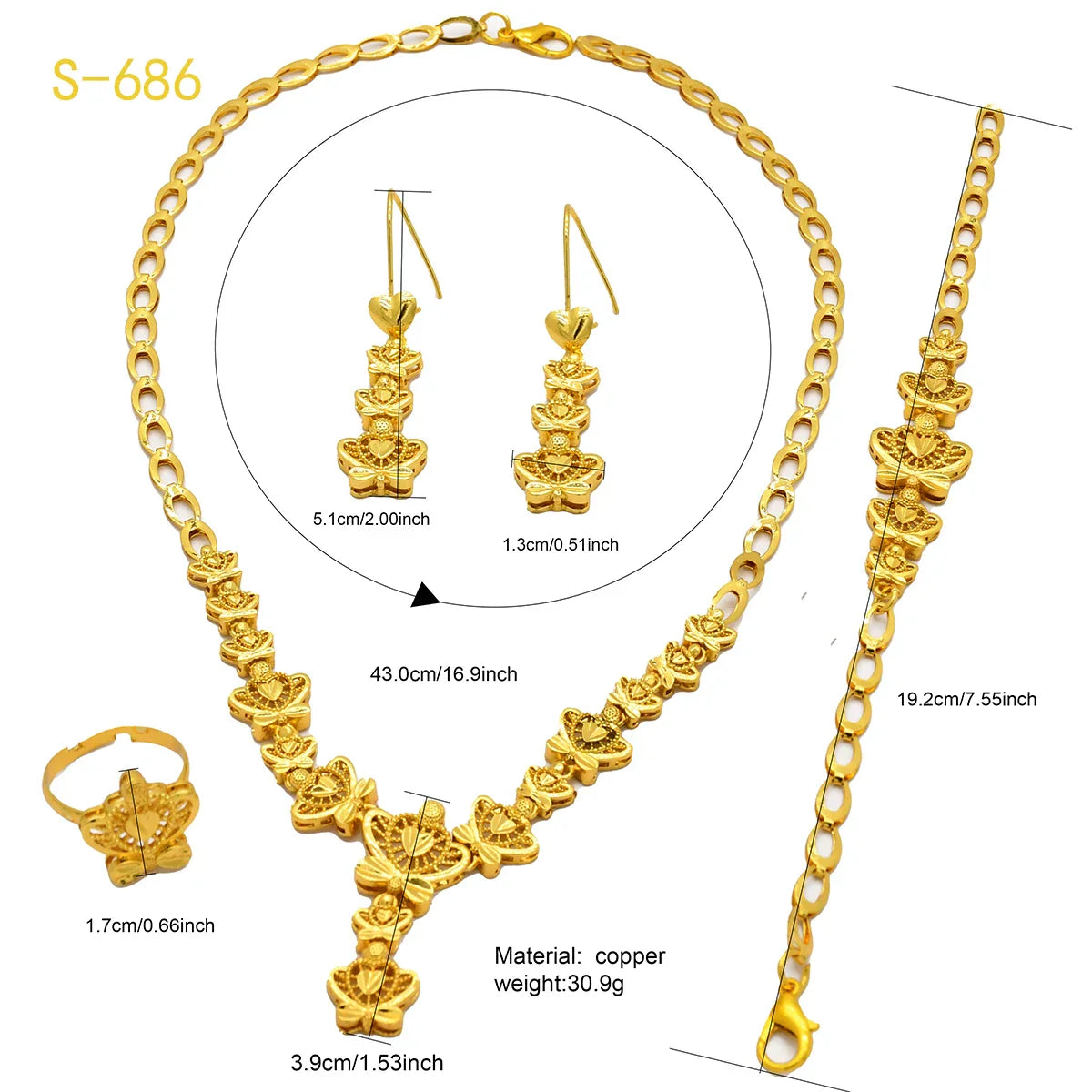 NNEOBA Indian 24k Gold Bridal Jewelry Set for Women Fashion > Women's Fashion > Women's Jewellery - Tophatter Daily Deals