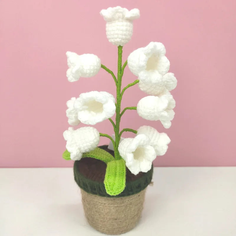 Knitted Lily Of The Valley Cotton Rope Pot Lamp Cozy - Tophatter Daily Deals